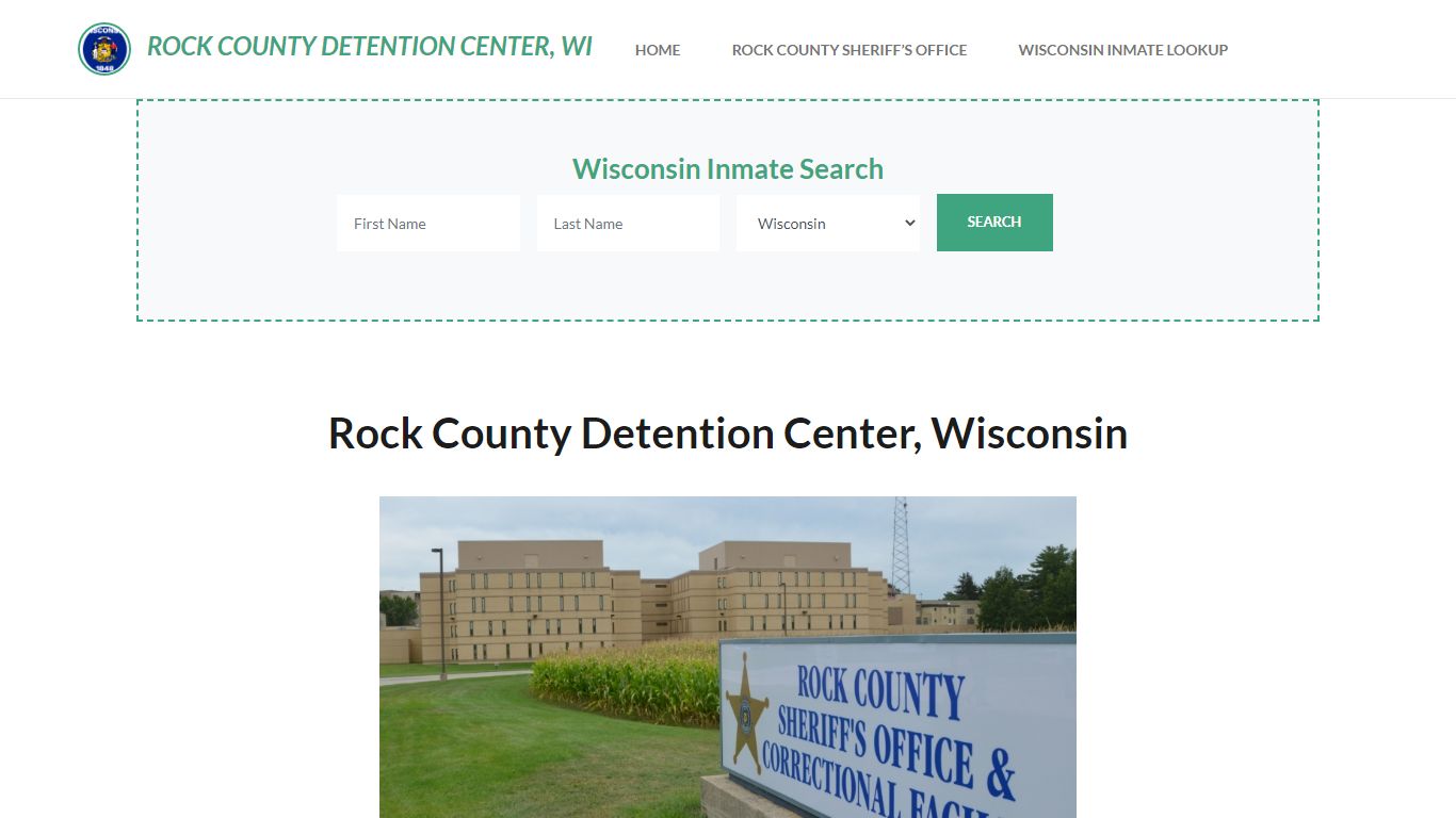 Rock County Detention Center, WI Inmate Roster, Offender Search